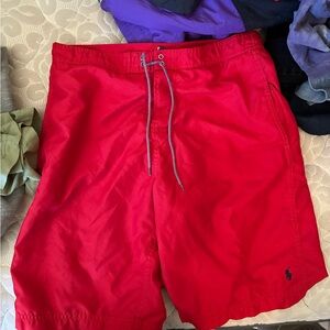Vintage Polo Ralph Lauren Red Swim Trunks